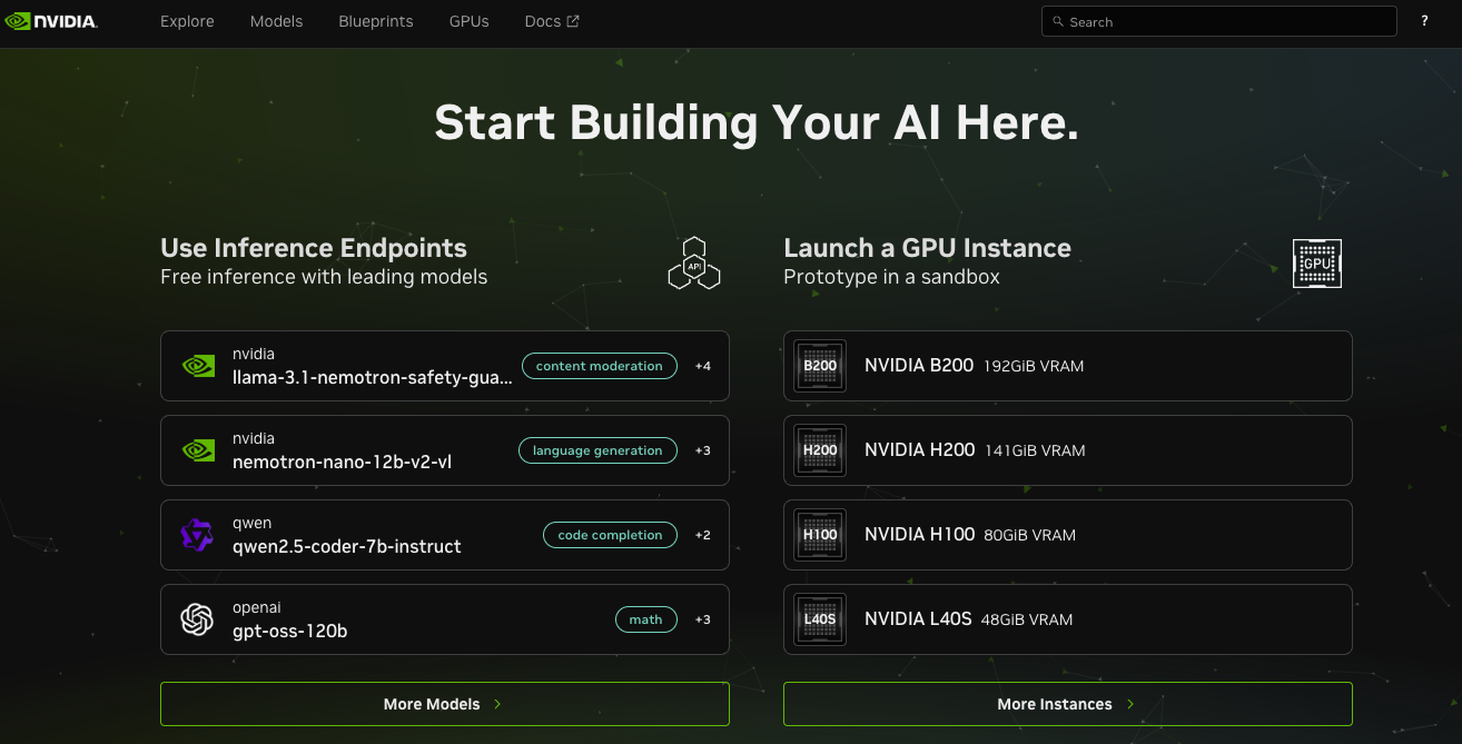 NVIDIA UI